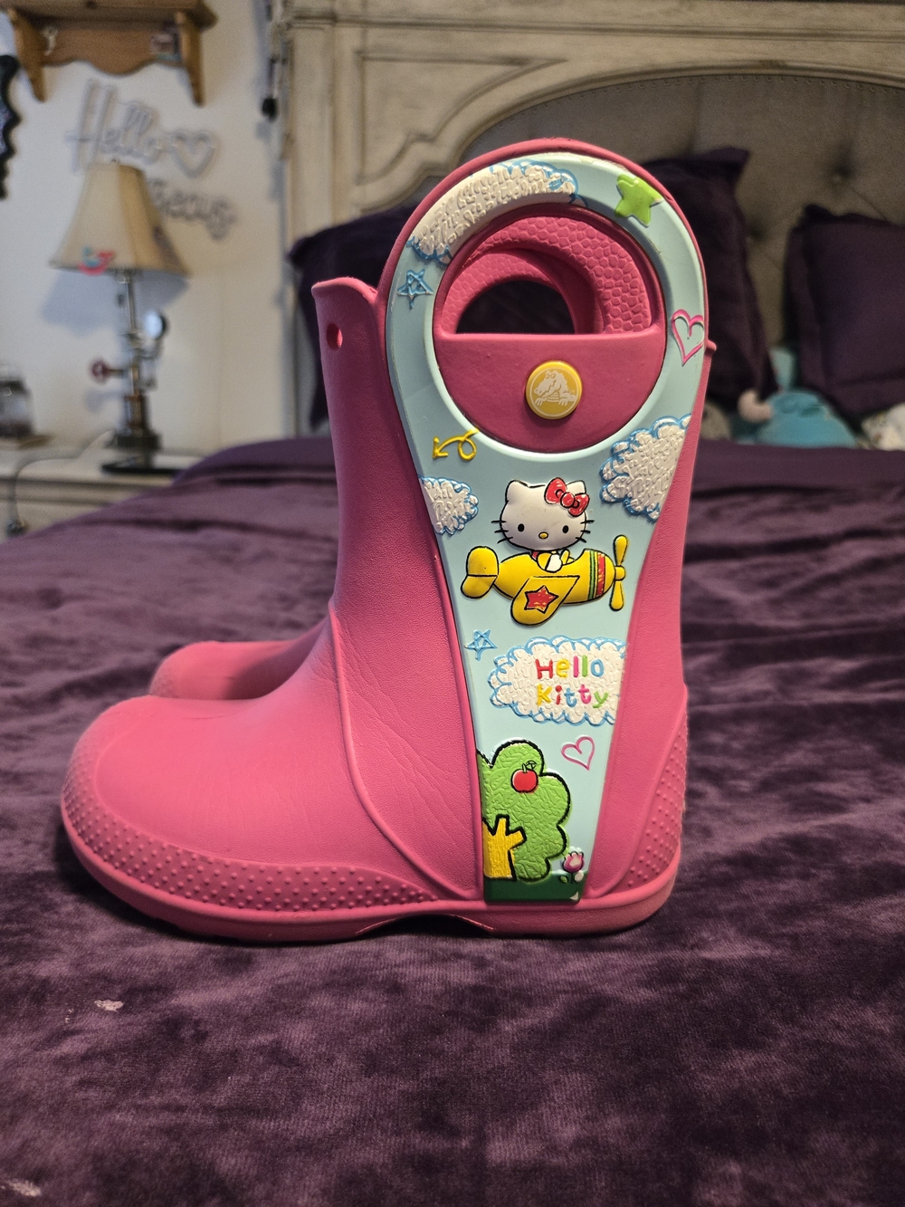Hello Kitty Pink Crocs Rain Boots